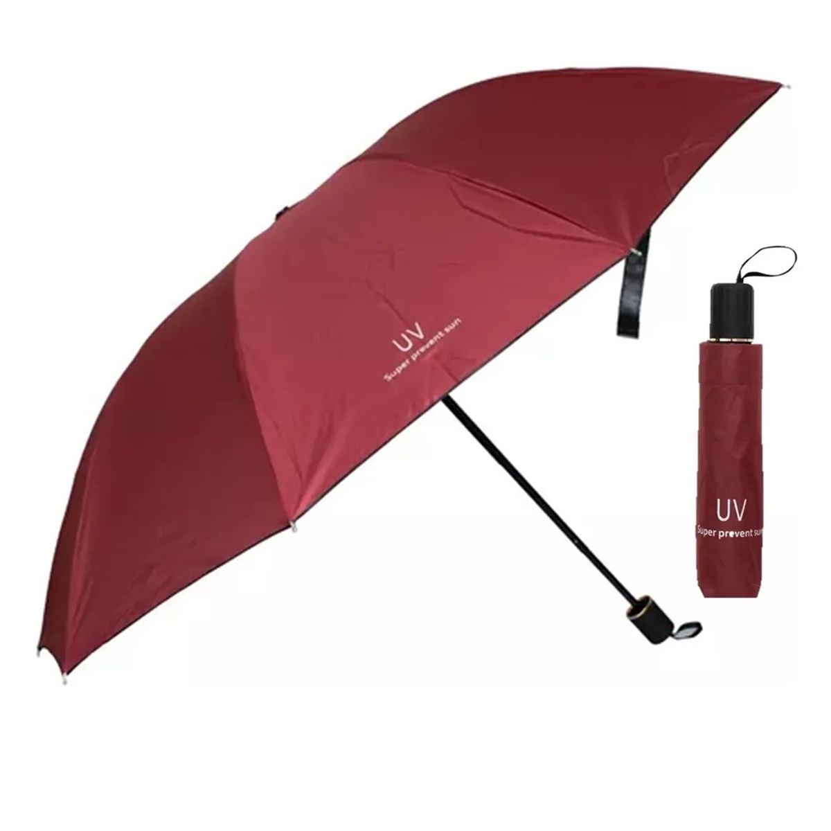 GENERICO - Paraguas Uv Retractil Manual Sombrilla Bolsillo Portatil