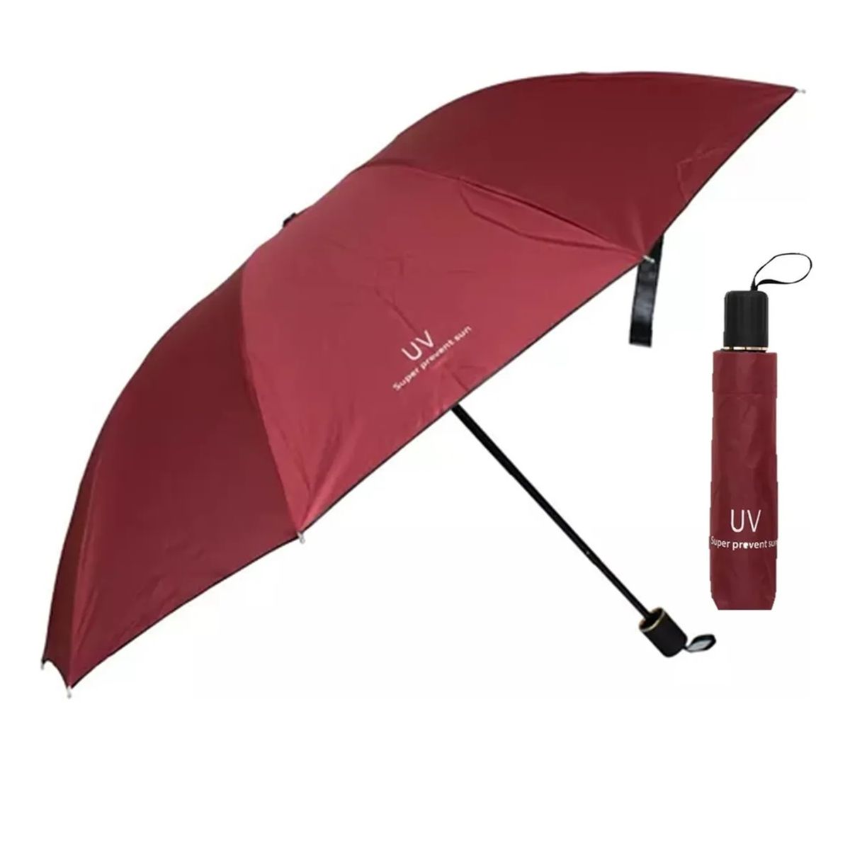 GENERICO - Paraguas Uv Retractil Manual Sombrilla Bolsillo Portatil