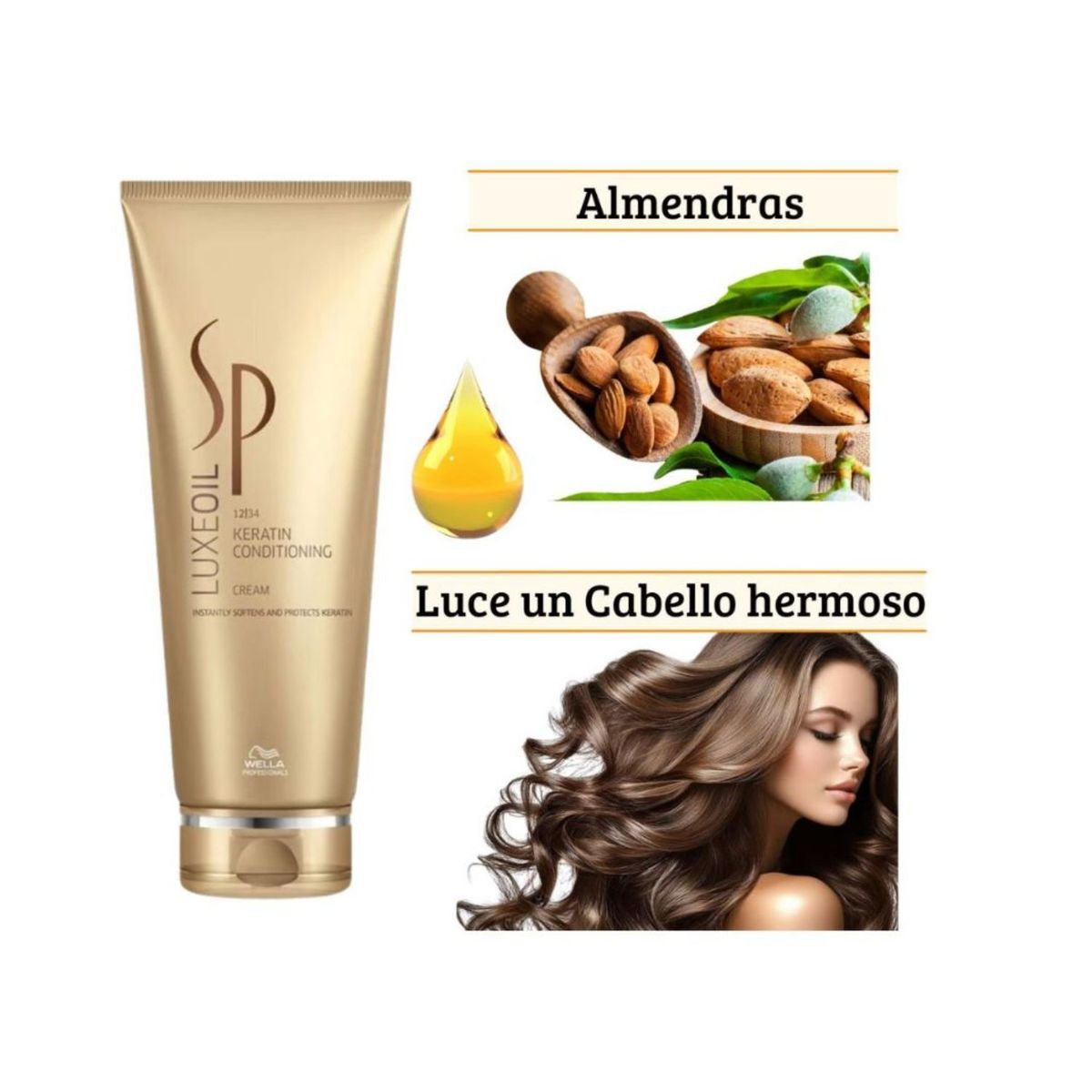 WELLA - Acondicionador Luxe Oil Keratin Protect 200ml Wella Queratina