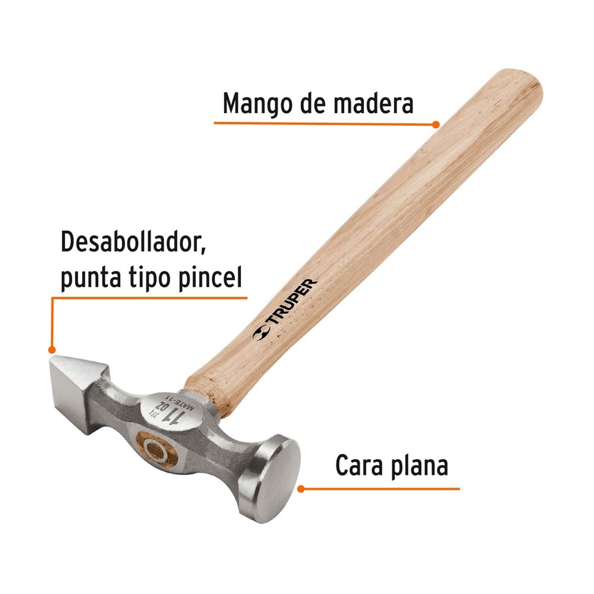 TRUPER - MARTILLO DESABOLLADOR 311GR MATE-11 TRUPER