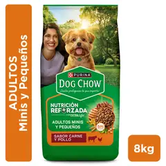 DOG CHOW - Alimento seco para perro DOG CHOW® NUTRICIÓN REFORZADA+ Adultos Minis y Pequeños Carne y Pollo 8kg