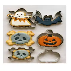 PASTELERIUS - Pack X4 Moldes Galletas Halloween Cortador De Galletas