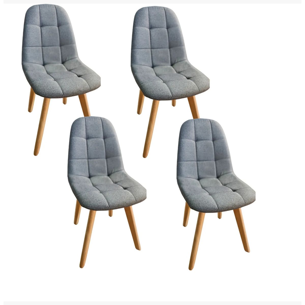 CORI CORI - Pack 4 Sillas Capitonne Lino Gris
