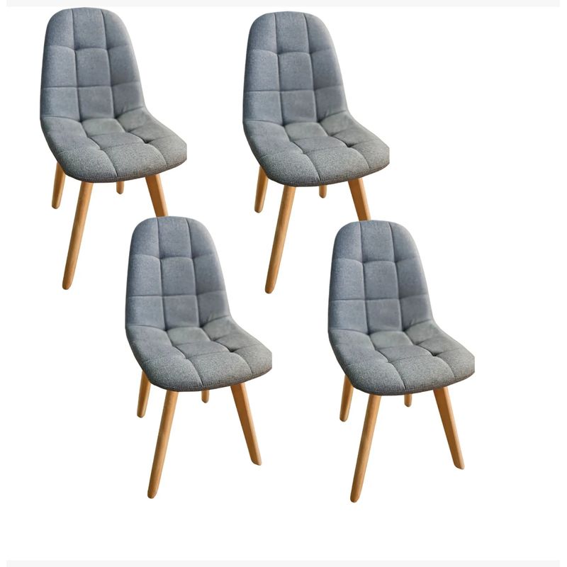CORI CORI - Pack 4 Sillas Capitonne Lino Gris