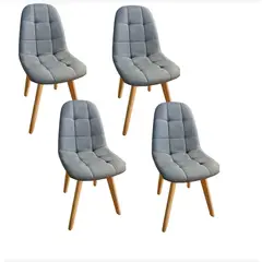 CORI CORI - Pack 4 Sillas Capitonne Lino Gris