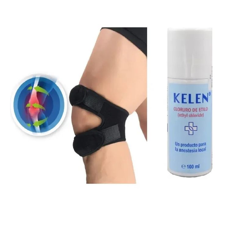 GENERICO - Menisquera Doble Soporte Rodilla +anestesia Local Spray