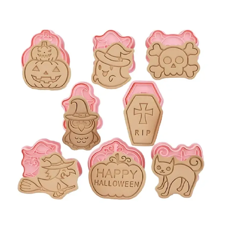 PASTELERIUS - Pack X8 Molde Galleta Cortadores De Galletas De Halloween
