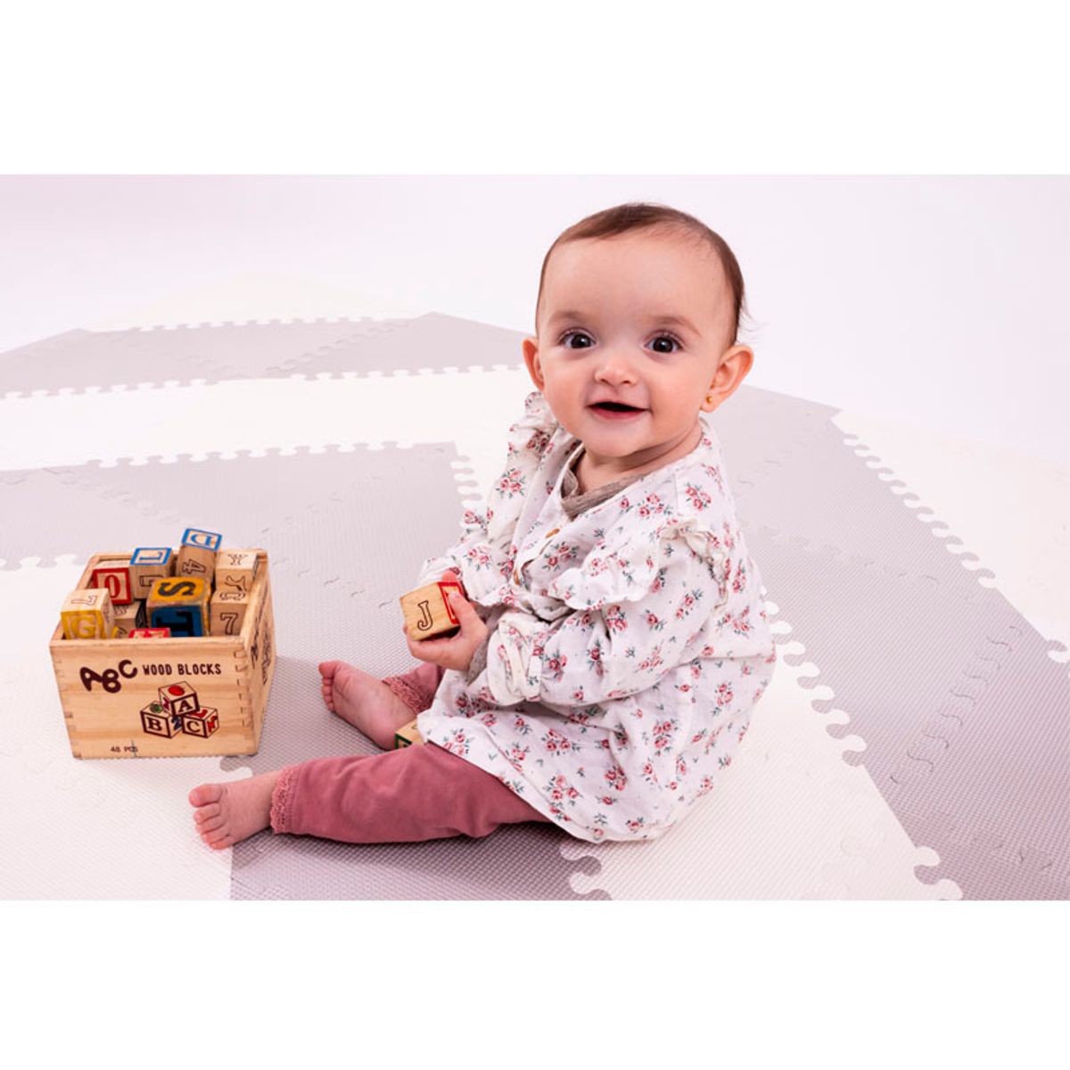 BRIC - Alfombra Bebe Goma Eva Gris Claro 170x140cm