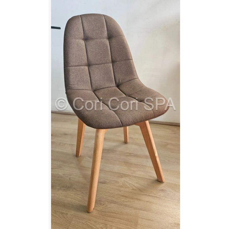 CORI CORI - Pack 4 Sillas Capitonne Lino Cafe