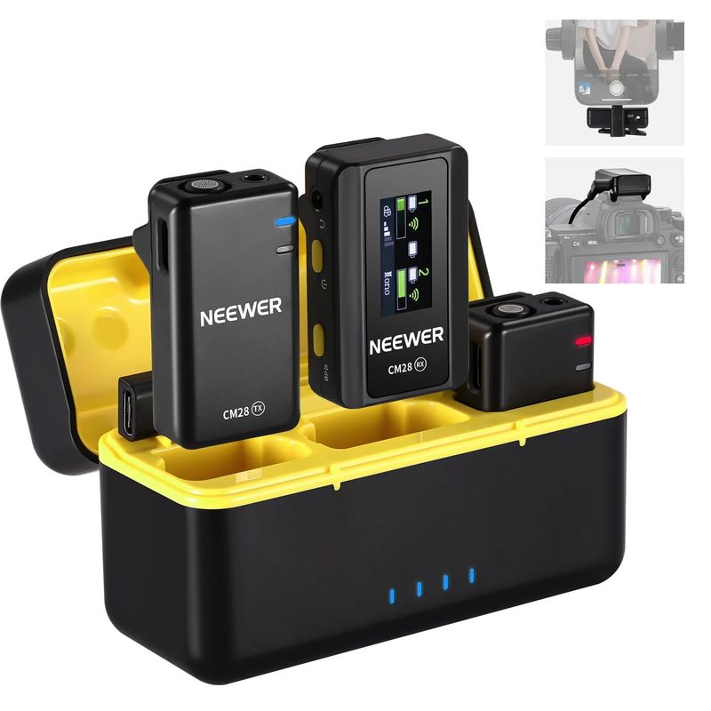 NEEWER - Sistema de micrófono de solapa inalámbrico NEEWER CM28