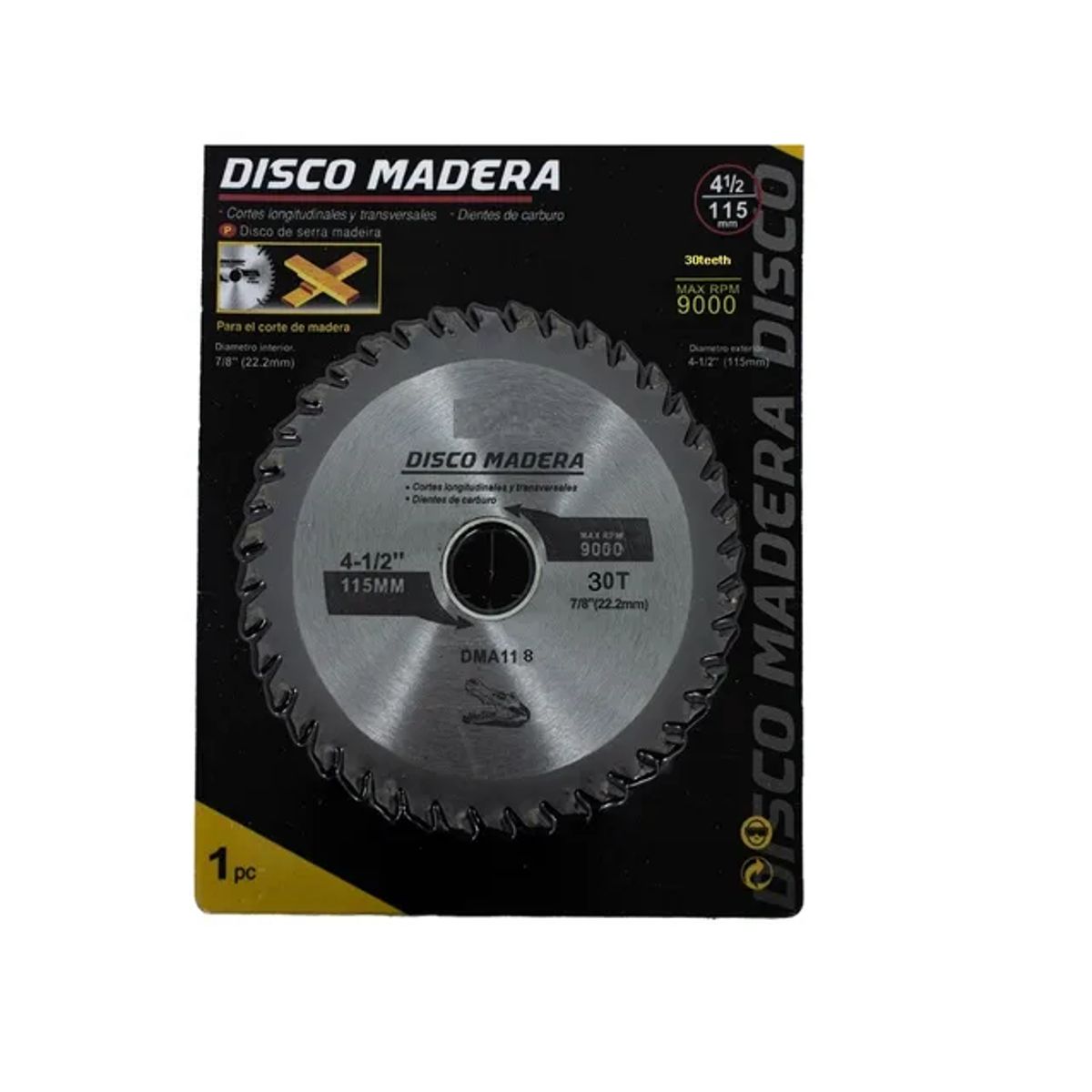 GENERICO - Disco Para Sierra Circular 4 1/2 Pulgadas De 30 Dientes