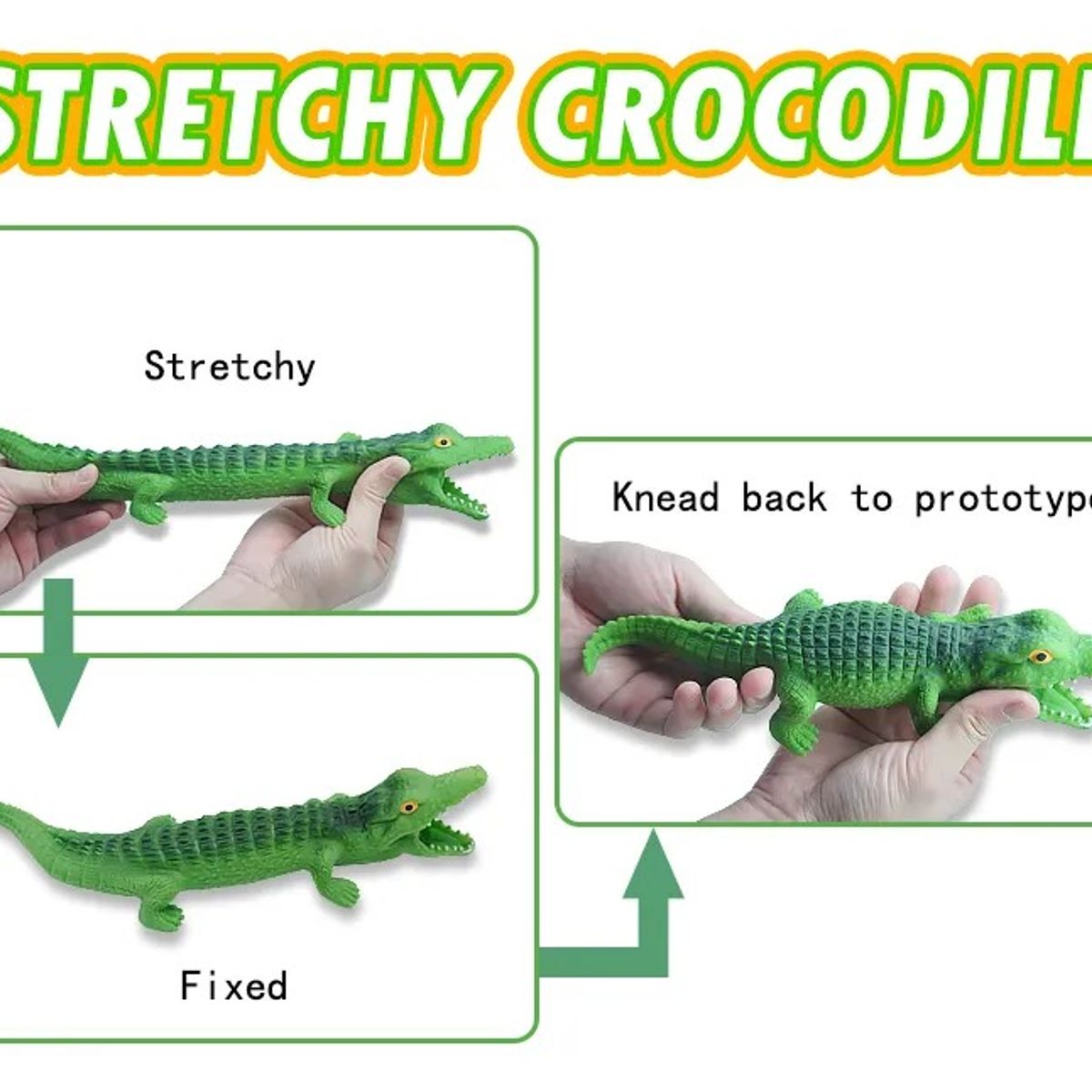 GENERICO - Squishy De Arena De Cocodrilo Realista Juguete Antiestres
