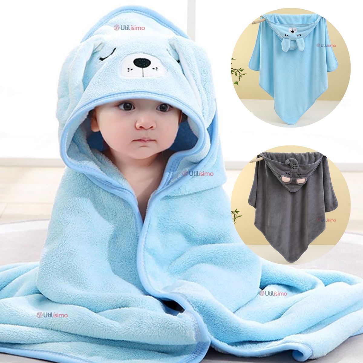 JUMP KIDS - Toalla para Bebé Con Capucha Animales Surtido Niño