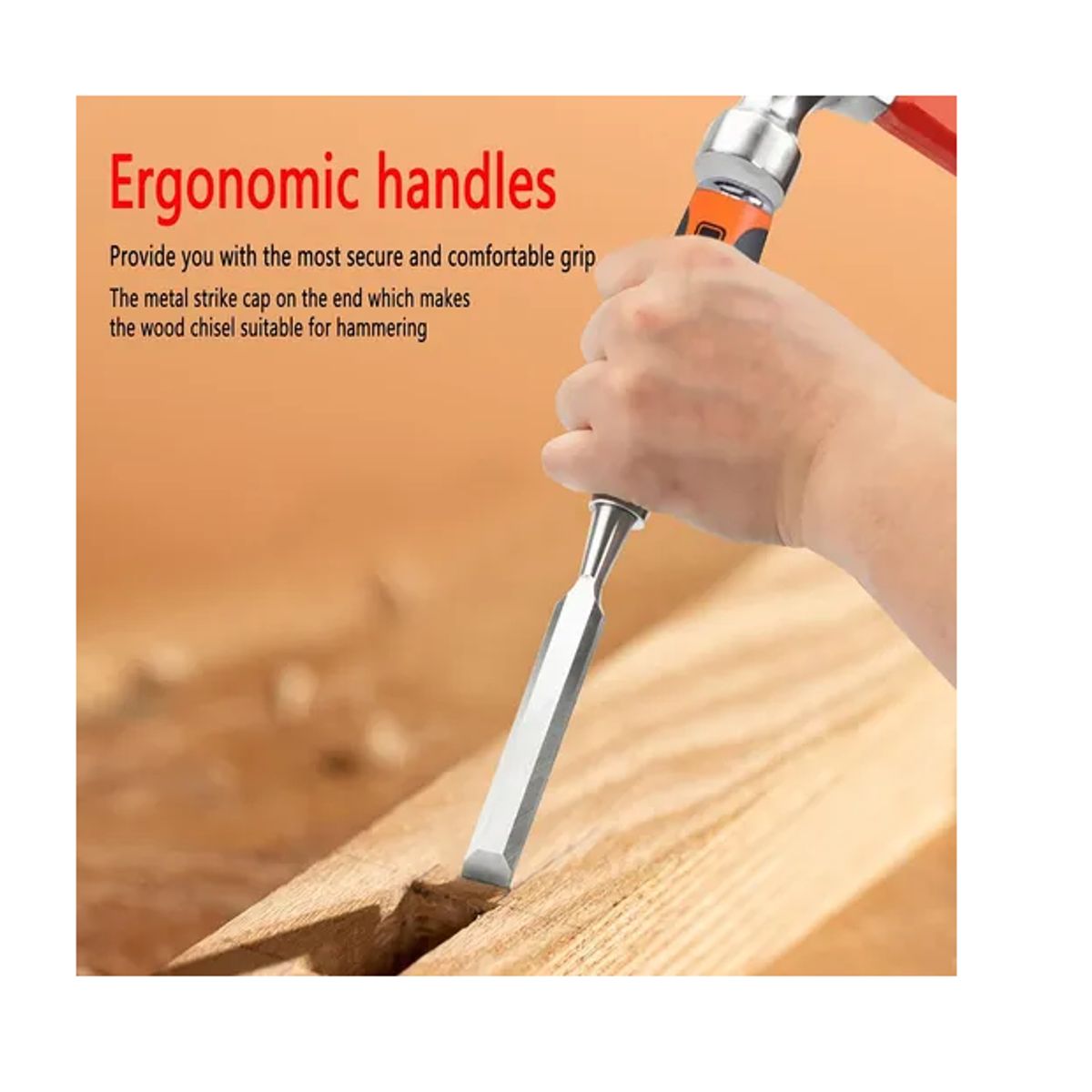 GENERICO - Formón Para Madera Mango Ergonómico 12 13mm