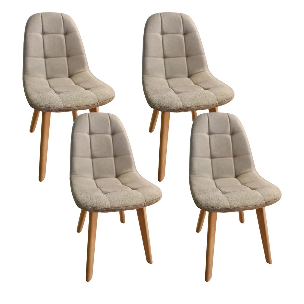 CORI CORI - Pack 4 Sillas Capitonne Lino Beige