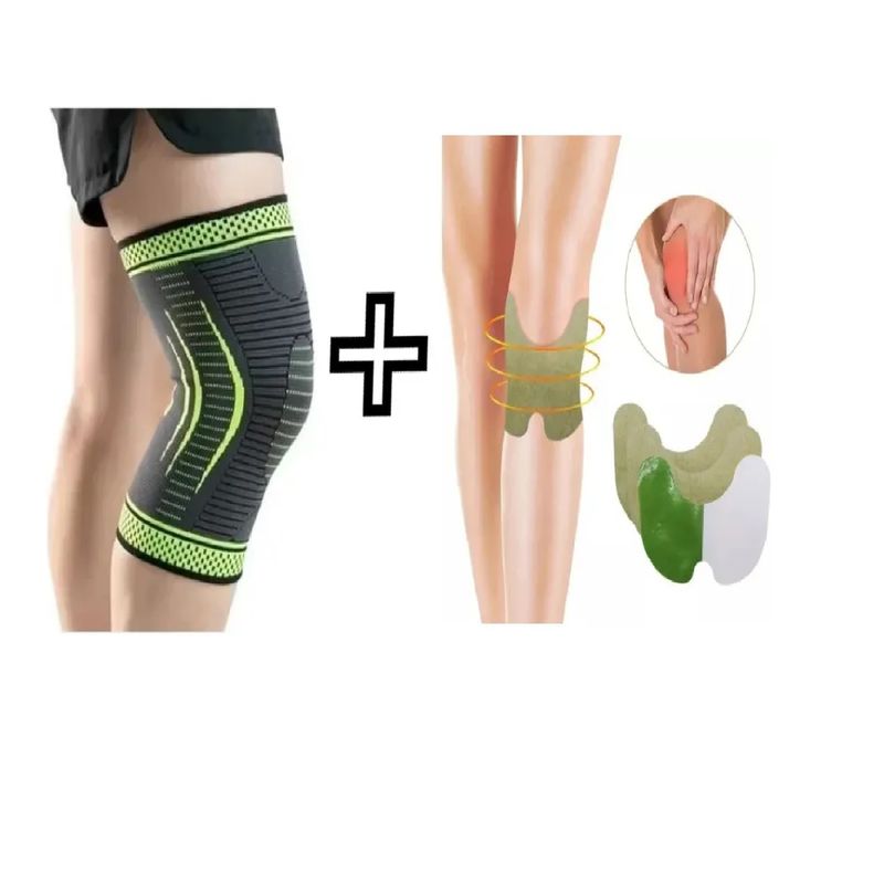 GENERICO - Rodilla Sin Dolor Combo Rodillera + Parche Alivio Rodilla