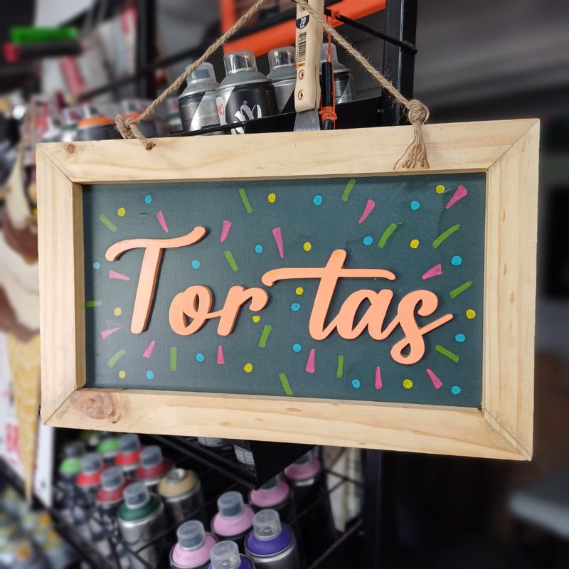 GENERICO - Decoración Pastelería Chic Letrero Colgante Tortas con Estilo Único