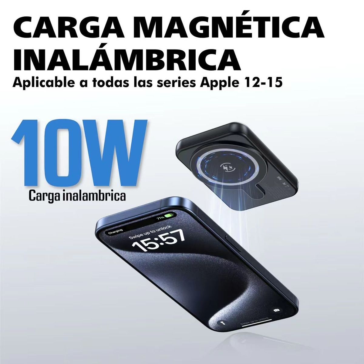 KBOD - Batería Power Bank Inalámbrica 5000 mAh Con Magsafe Kbod PW09 Lila