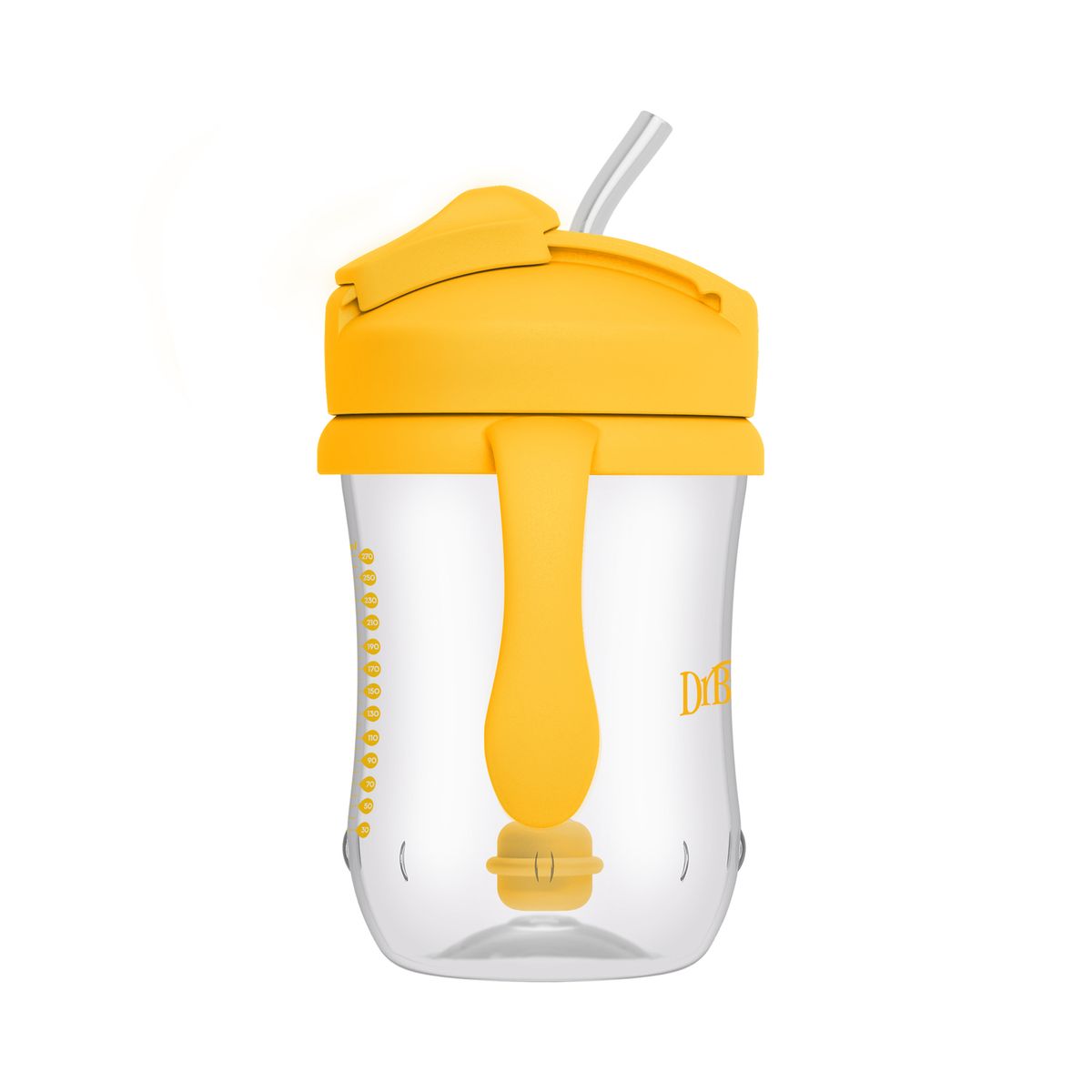 DR BROWN'S - Vaso Antiderrame con Asas 270ml 6m+ Dr Brown´s Amarillo