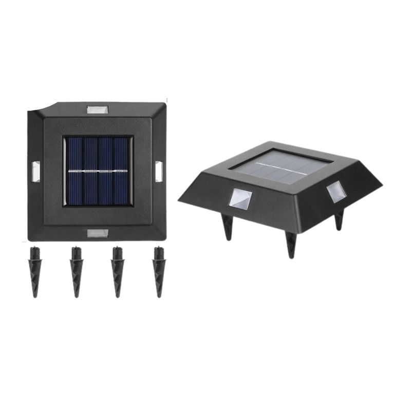 GENERICO - Apliqué 360° Solar - 4 Unidades IP65 Luz Cálida
