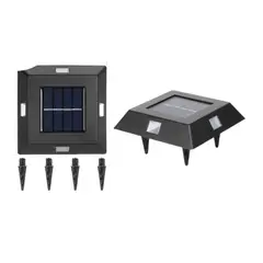 GENERICO - Apliqué 360° Solar - 4 Unidades IP65 Luz Cálida