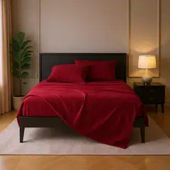 ARMONIA - Set De Sábanas 2 Plazas Lisas 800 Hilos Algodón Lisas