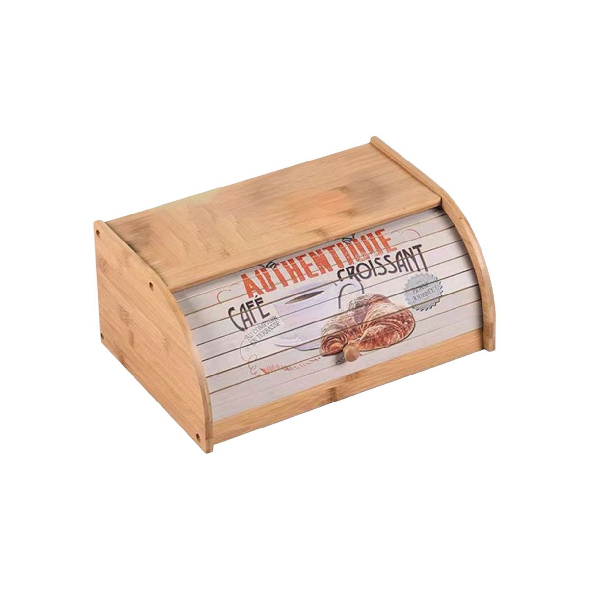 GENERICO - Panera Caja Madera Cesta De Pan Cuadrada 38x26cm