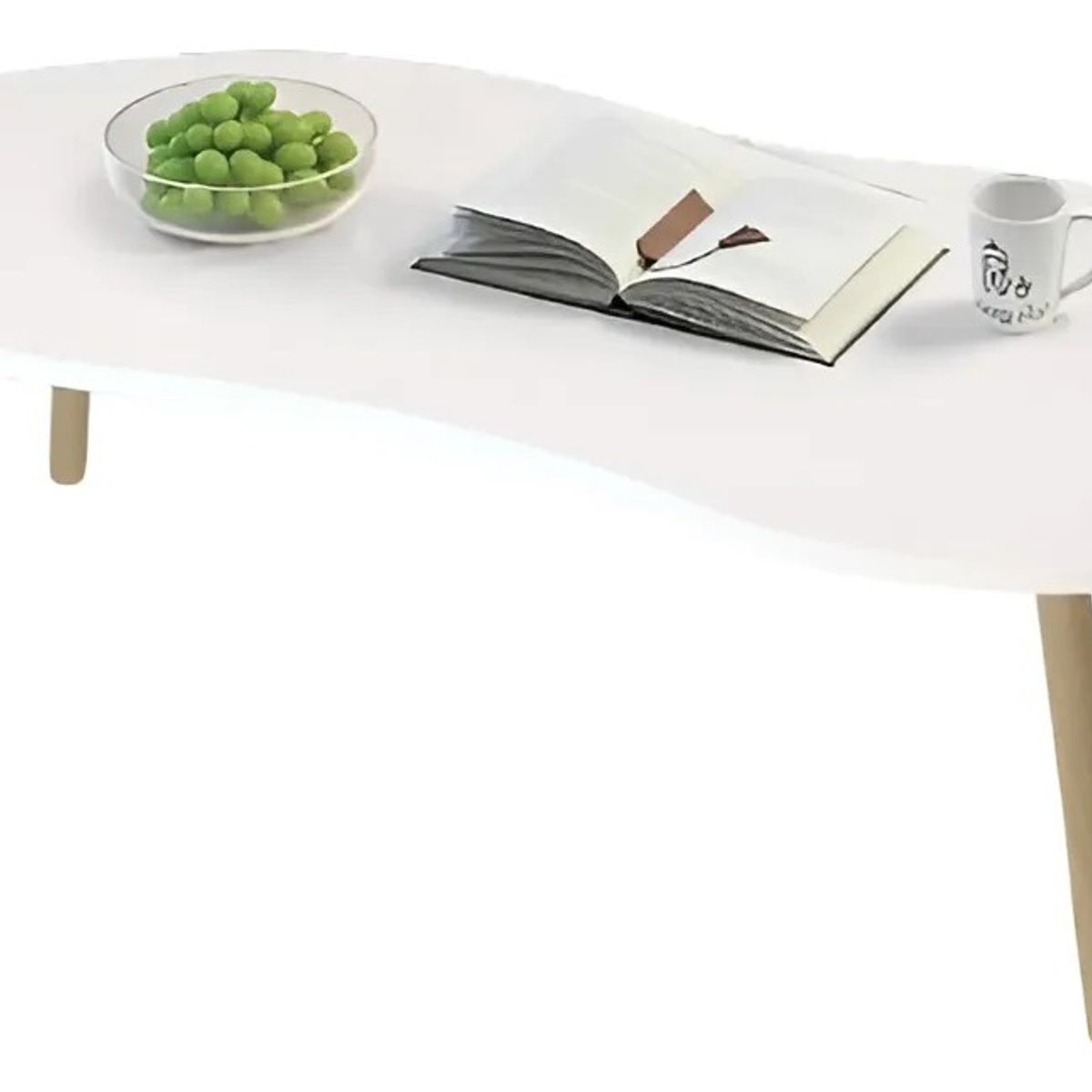 MUNDO MAGIA - Mesa De Centro Con Forma De Nube 100x50x42cm Blanco