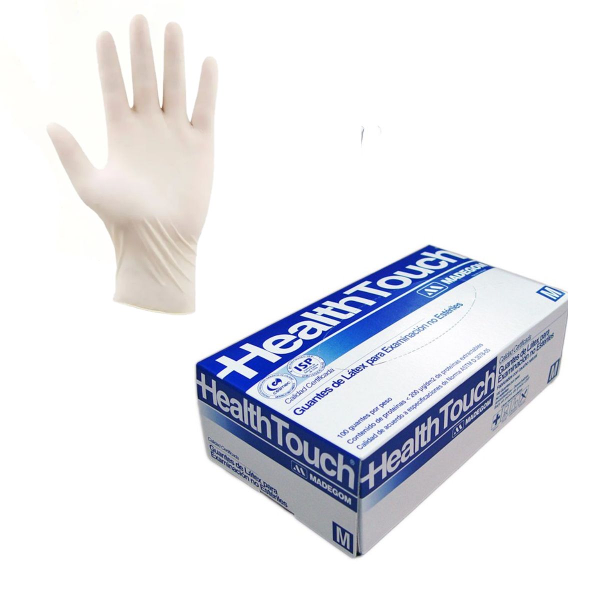 GENERICO - GUANTE EXAMINACIÓN LÁTEX CON POLVO HEALTH TOUCH S