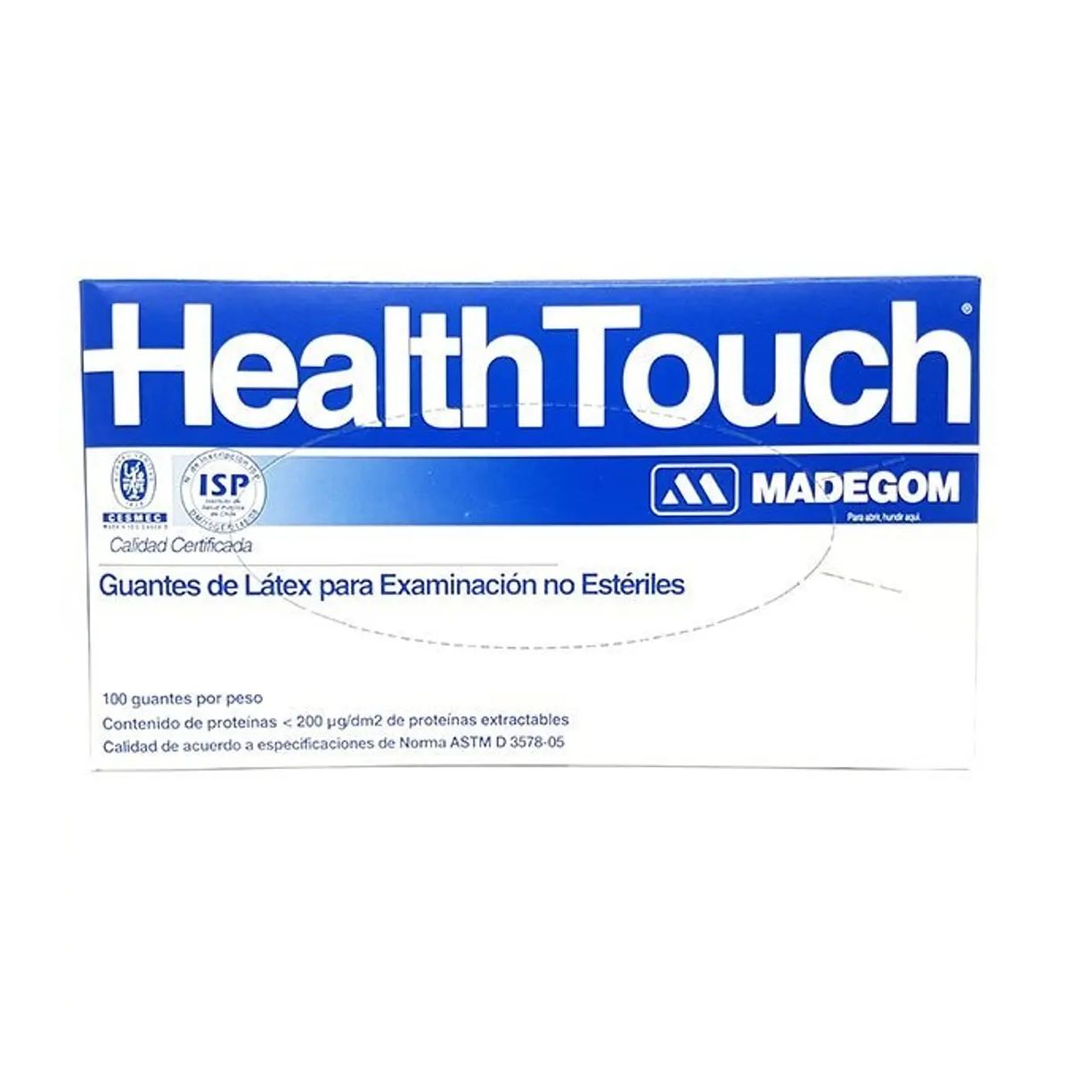 GENERICO - GUANTE EXAMINACIÓN LÁTEX CON POLVO HEALTH TOUCH M