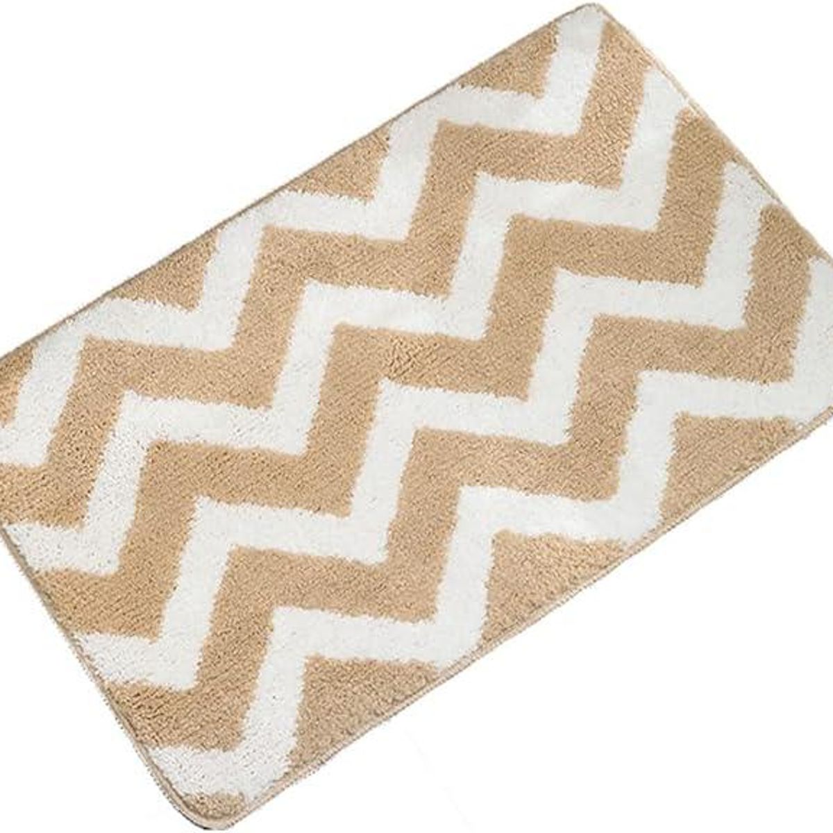OEM - Alfombra Entrada Hogar Limpiapiés Peluda Zigzag 80x50cm