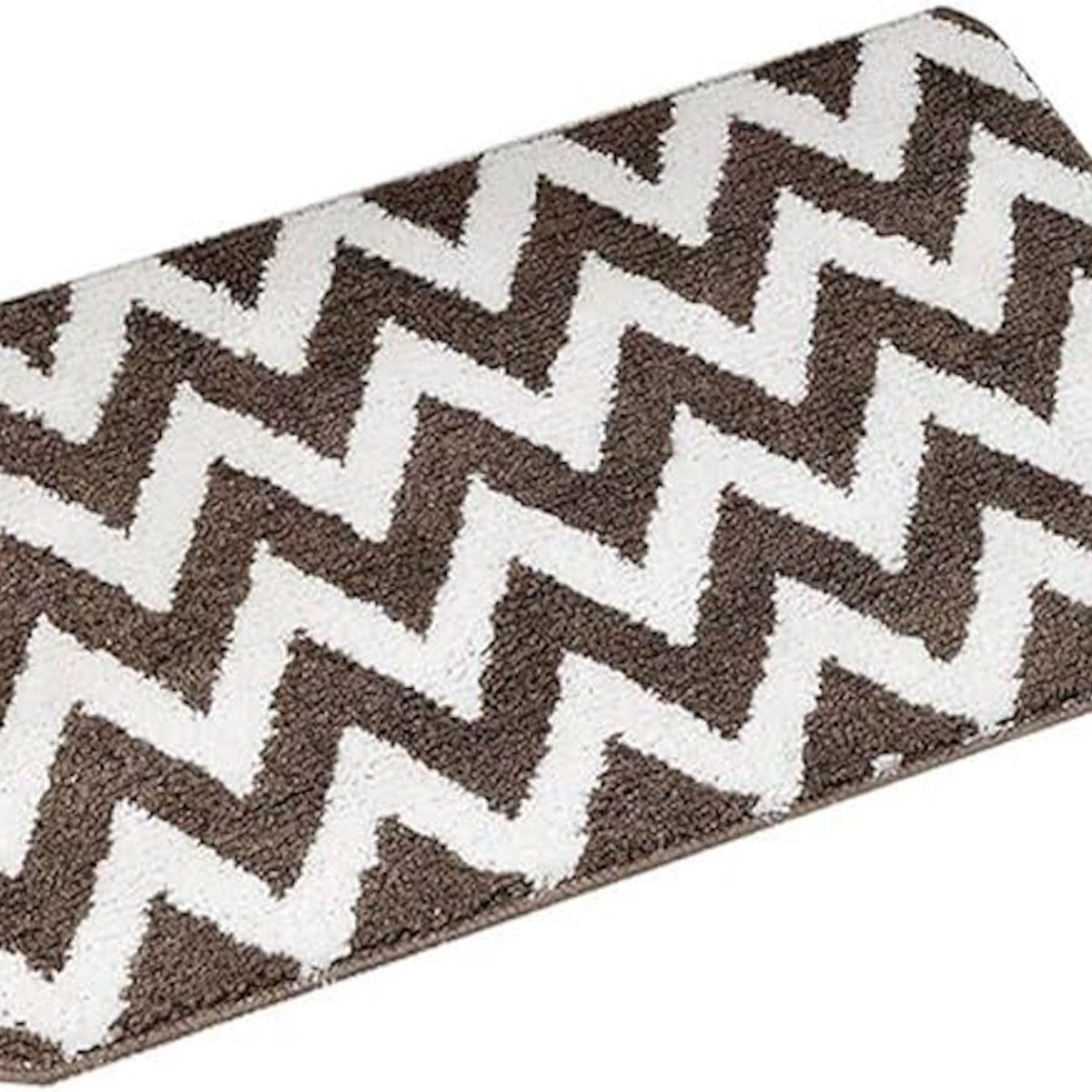 OEM - Alfombra Entrada Hogar Limpiapiés Peluda Zigzag 80x50cm