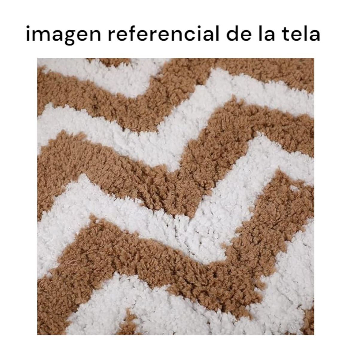 OEM - Alfombra Entrada Hogar Limpiapiés Peluda Zigzag 80x50cm