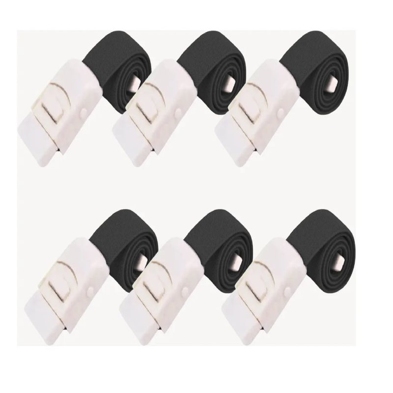 GENERICO - Torniquete Ligadura Elastico Con Hebilla Negro 6 Unidades