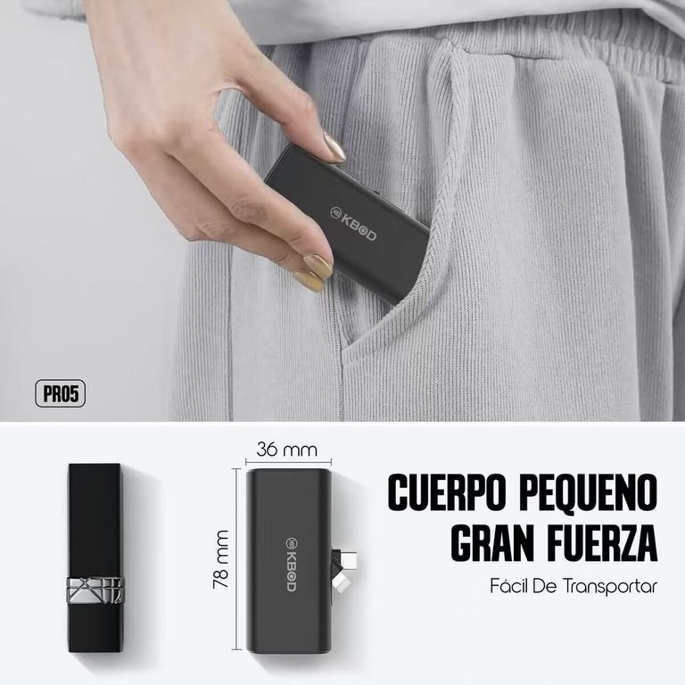 Bateria Power Bank 5.000 Mah Mini Pr05 Dual Hasta 20w