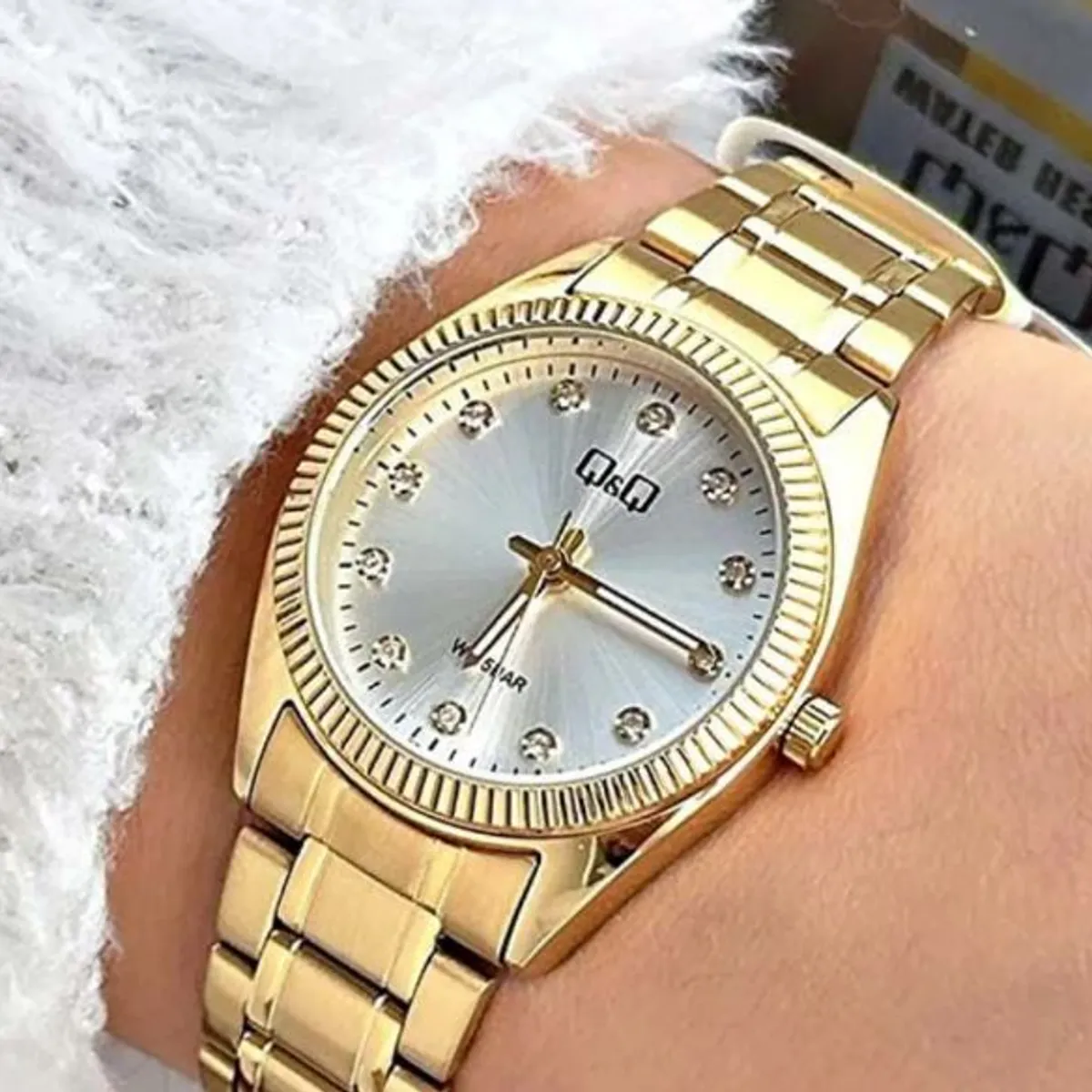 QYQ - RELOJ  MARCA QYQ QZ65J001Y MUJER ANALOGO METAL DORADO