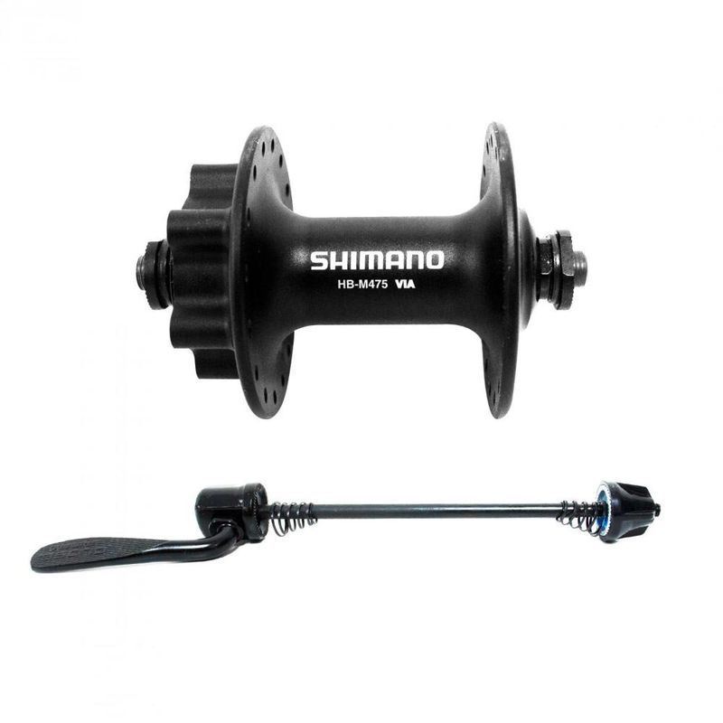 SHIMANO - Maza Buje Shimano HB-M475 Delantera MTB 36H Negra 6 Pernos