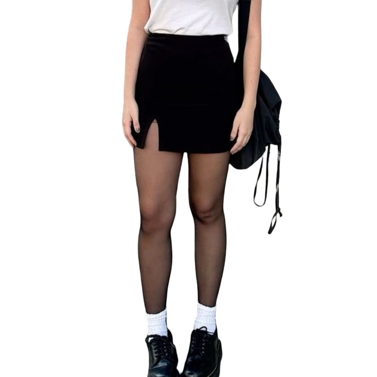 AAYO MODA - Falda Gamuza con Short Incorporado  Look Moderno y Nacional