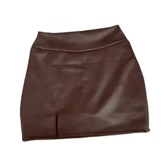 AAYO MODA - Falda Gamuza con Short Incorporado Look Moderno y Nacional