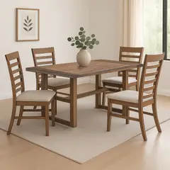 MSA MUEBLES SANTA ANA - Juego Comedor Petrohue 4 Sillas Focus