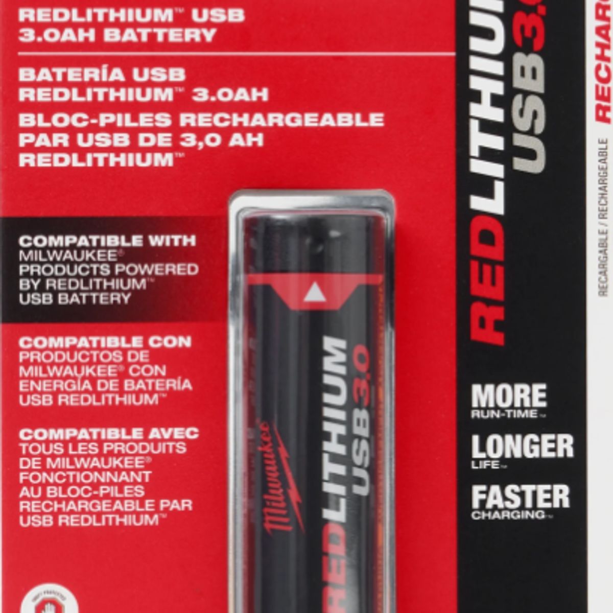 MILWAUKEE - batería USB REDLITHIUM 3.0 (modelo 48-11-2131 R) de Milwaukee