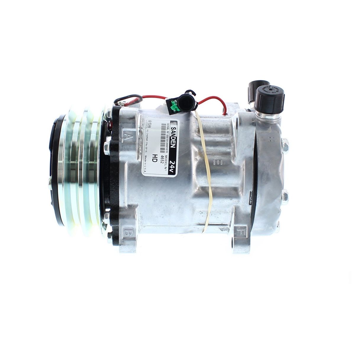 AMERICAN AIR - Compresor de Ac SD7H15 2A 24V 132MM Tapa JD 4652 SANDEN