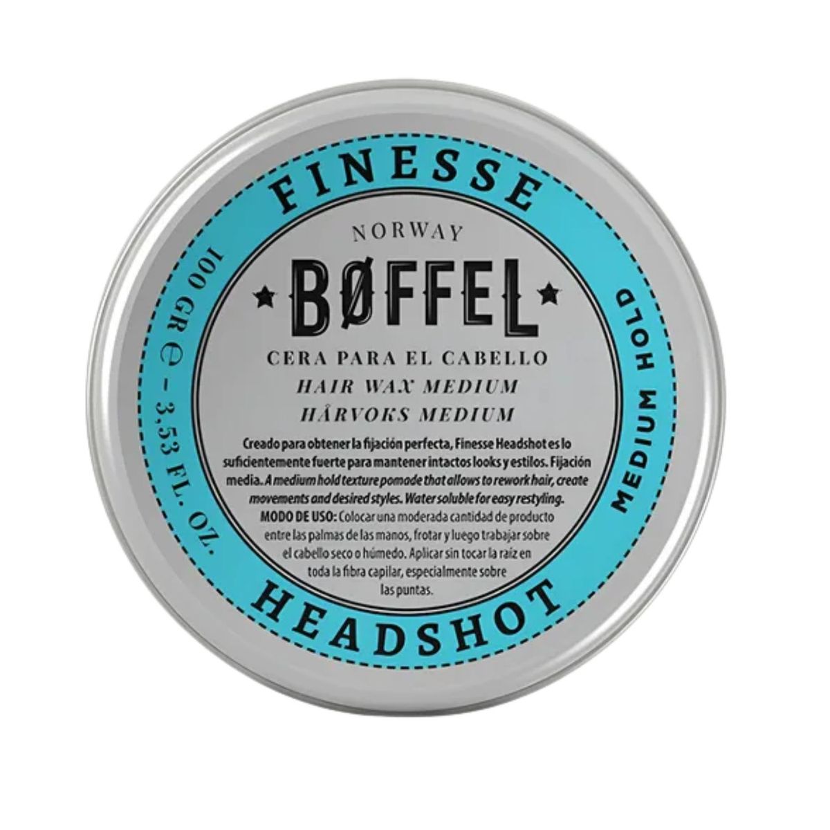 BOFFEL - Cera Medium Para Cabello Boffel 100ml Suave y Fijación Perfecta