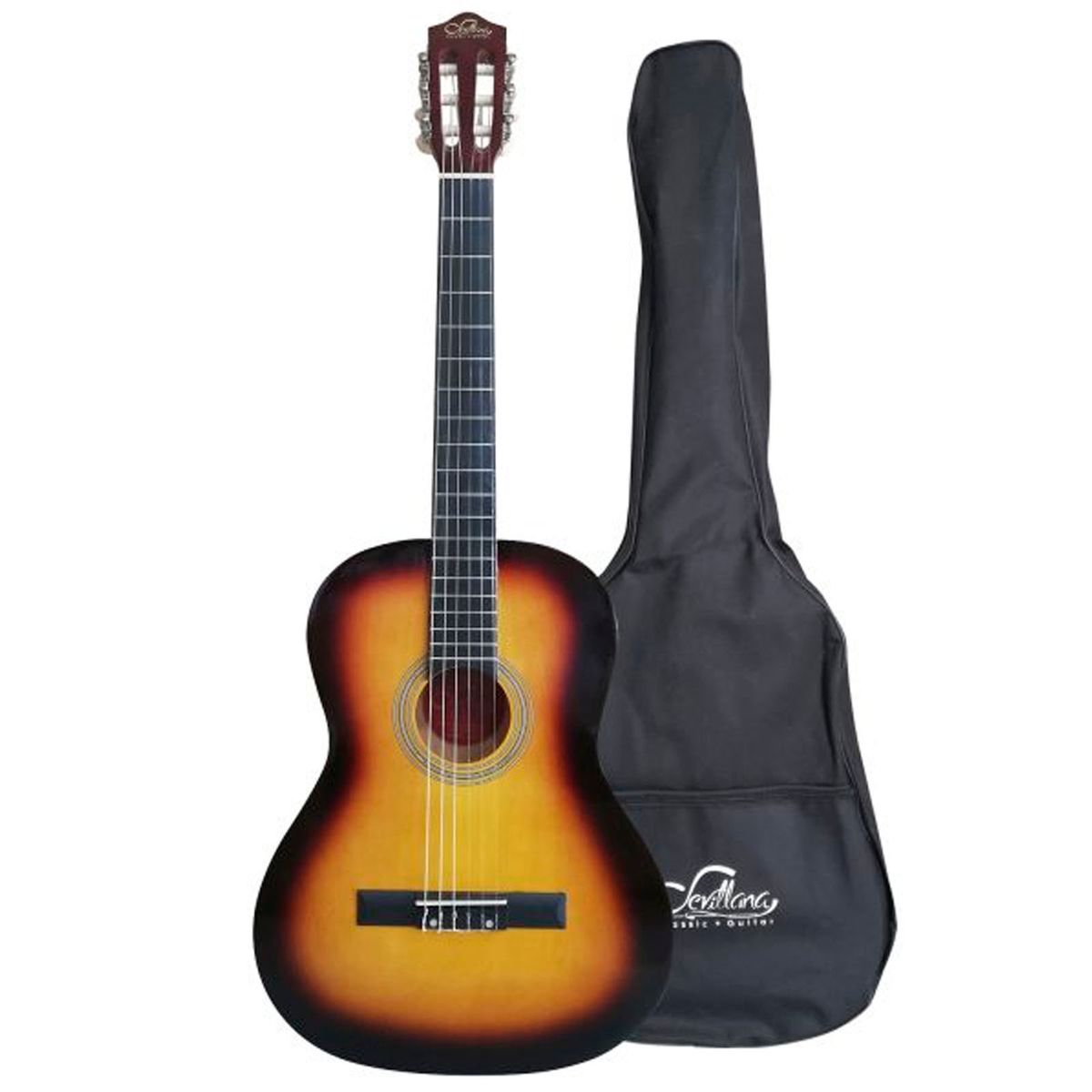 SEVILLANA - Guitarra Clasica Grande 39 Pulg Con Funda Sevillana Sunberts