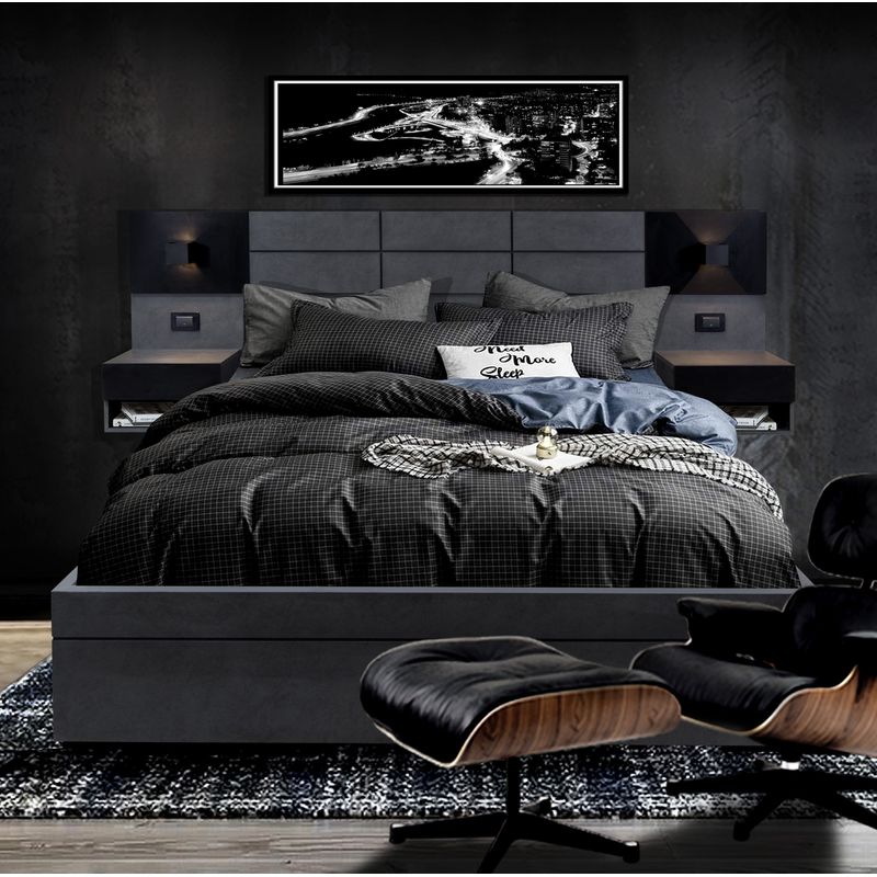 WEBDECOR - Respaldo de Cama 2 Plazas + Veladores