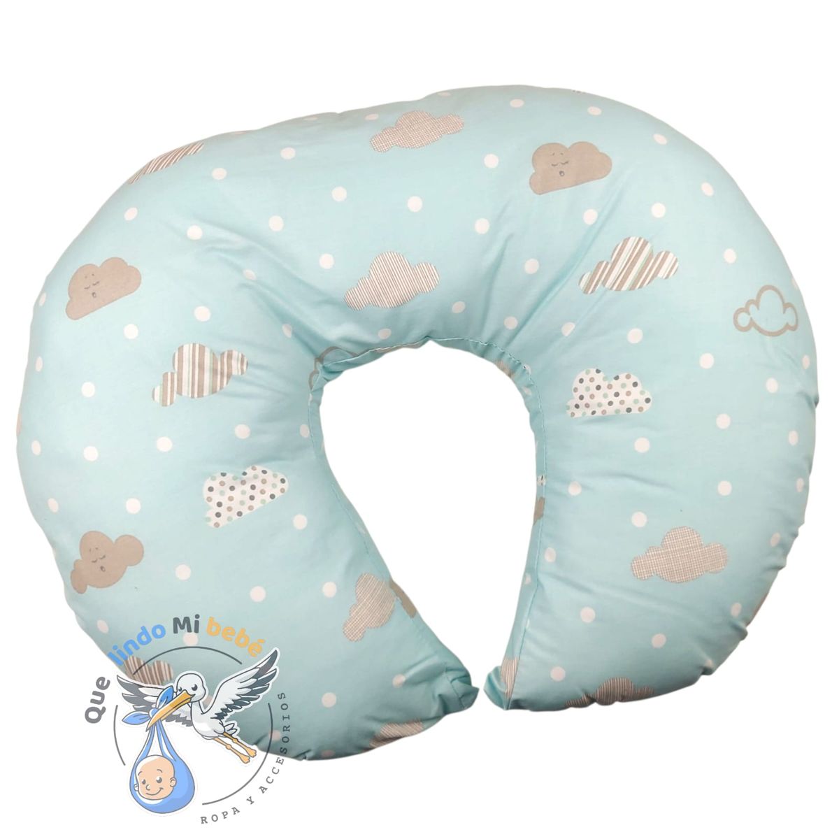 GENERICO - Cojin de Lactancia para Bebés Celeste Nubes