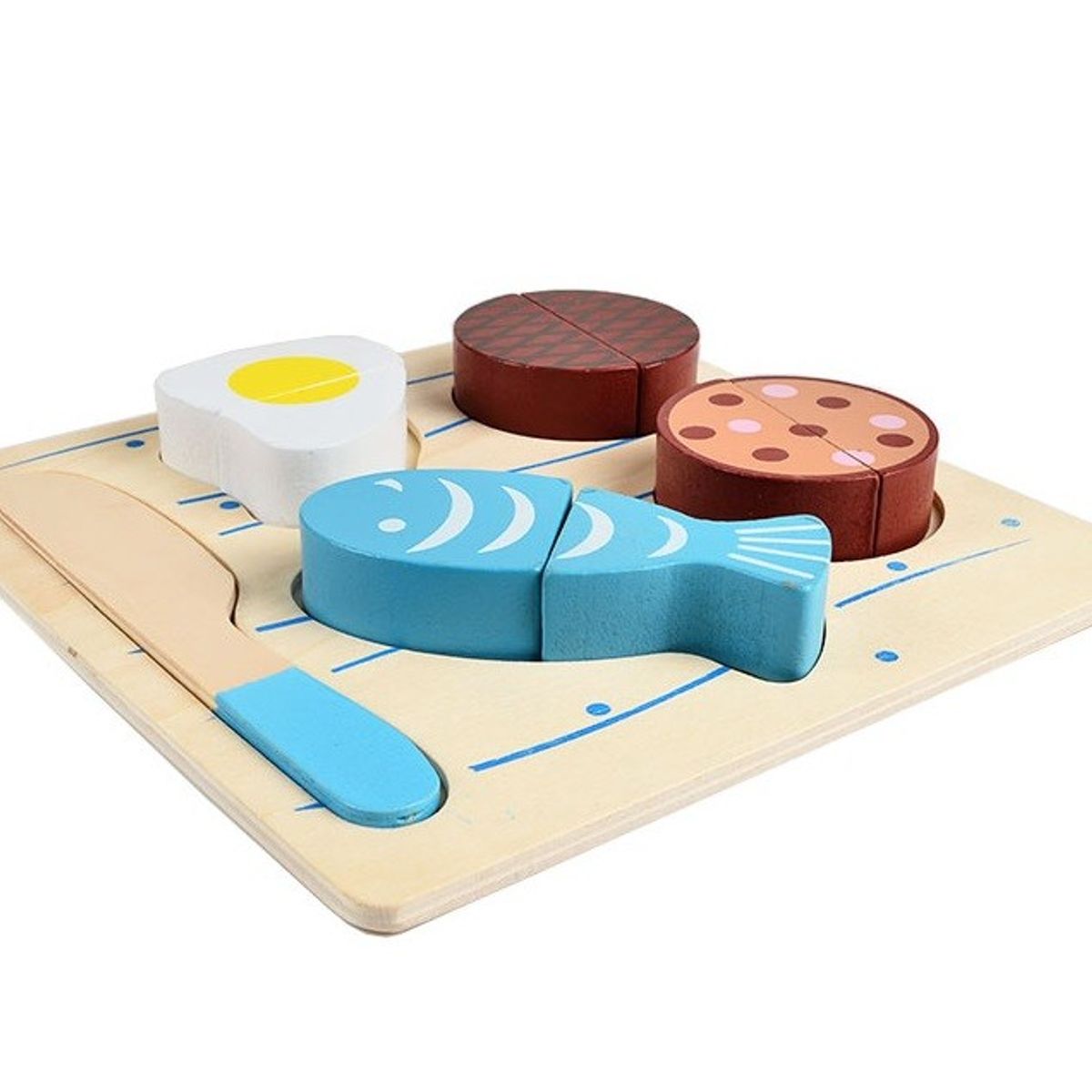 JUGUETON - Juego Madera Tabla Encaje Cortar Alimentos