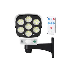 GENERICO - Foco Solar Tipo Camara Sensor De Movimiento + Control Remoto