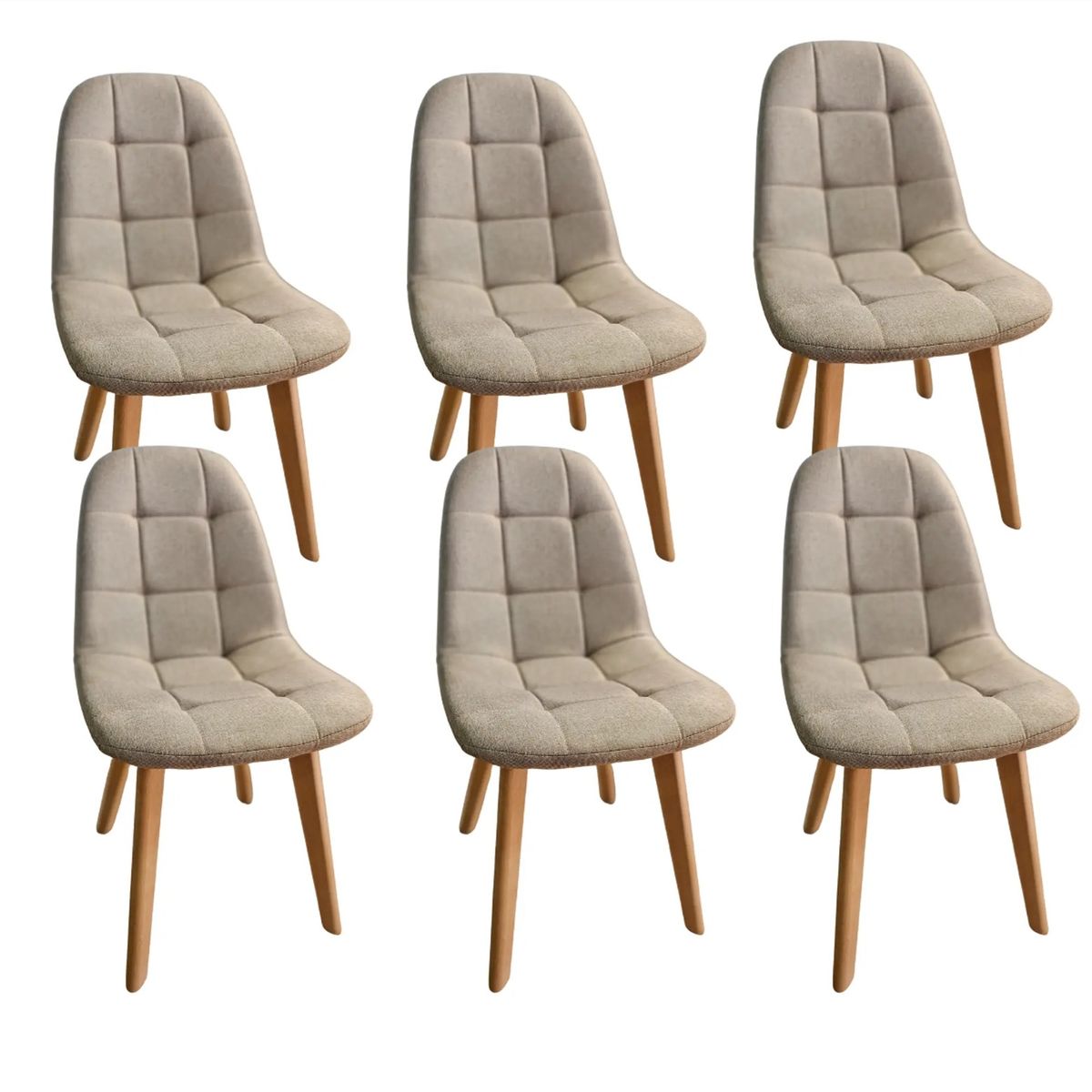 CORI CORI - Pack 6 Sillas Capitonne Lino Beige