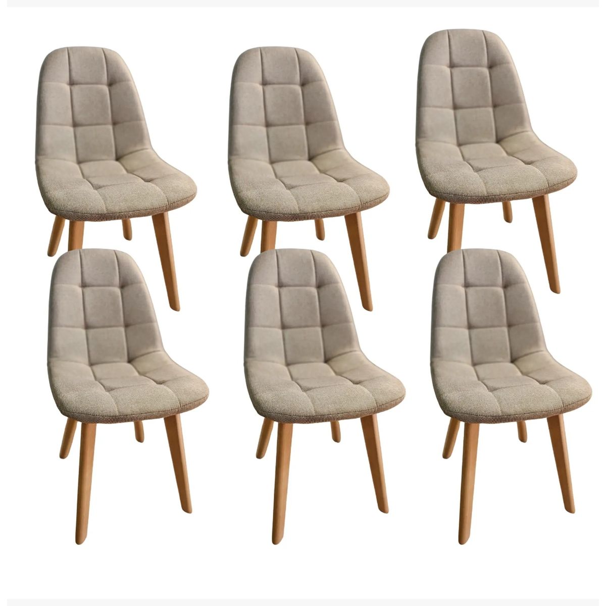 CORI CORI - Pack 6 Sillas Capitonne Lino Beige